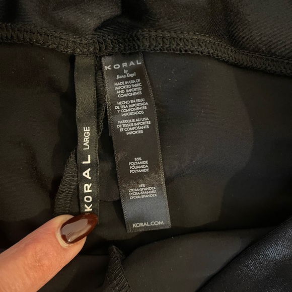 Koral Women's Black Top and Leggings Set - Picture 3 of 3